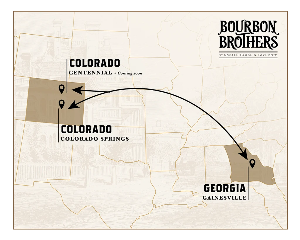 Bourbon Brothers locations in Colorado and Georgia